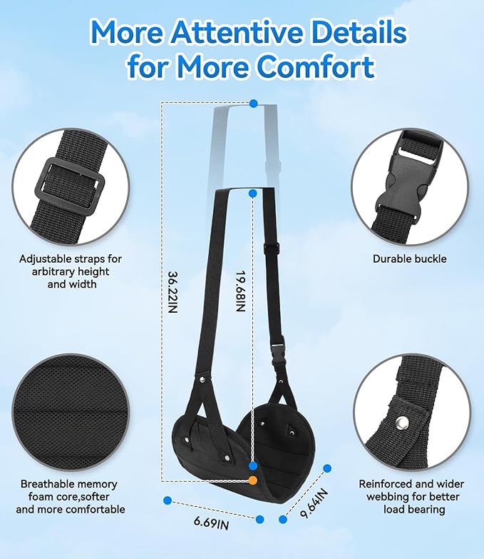 Ergonomic Airplane Foot Hammock-Ultimate Comfort Foot Hammock - Image 4