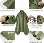 PTEROMY Hooded Rain Poncho for Adult - Image 6