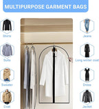 Garment Bags for Hanging Clothes 24'' x 54'' Coat Covers for Closet Foldable - Image 4