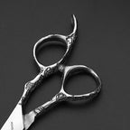 6/7/8 Inch Professional Hairdressing Scissors Barber Rose Pattern Hair Stylist Shears Styling Tool Japanese Stainless Steel Clippers (6-in four piece set)