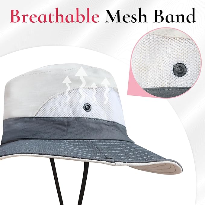NPQQUAN Ponytail Sun Bucket Hats - Image 4
