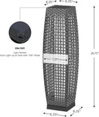 Grand patio Outdoor Floor Lamp Solar Powered Lantern Water-Resistant Wicker - Image 8