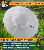 Home Prefer UPF50+ Mens Sun Hat Wide Brim Fishing Hat Foldable Large Brim UV - Image 6