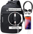 FENGDONG Durable Waterproof Travel Laptop Backpack 17.3 inch, Large College - Image 3