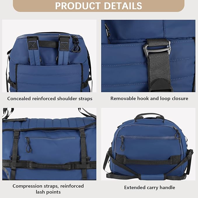 CONTAIL 86L Foldable Wheeled Duffel Backpack - Image 7