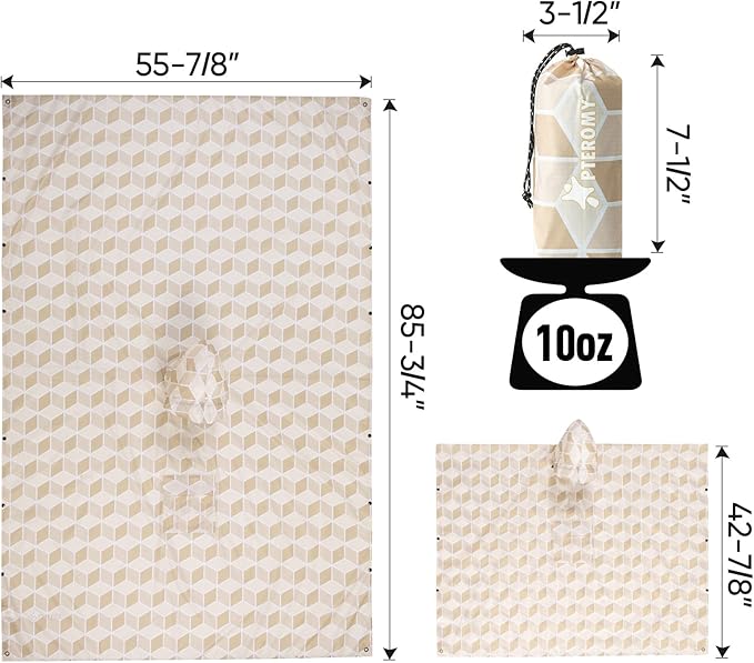 PTEROMY Hooded Rain Poncho for Adult - Image 4