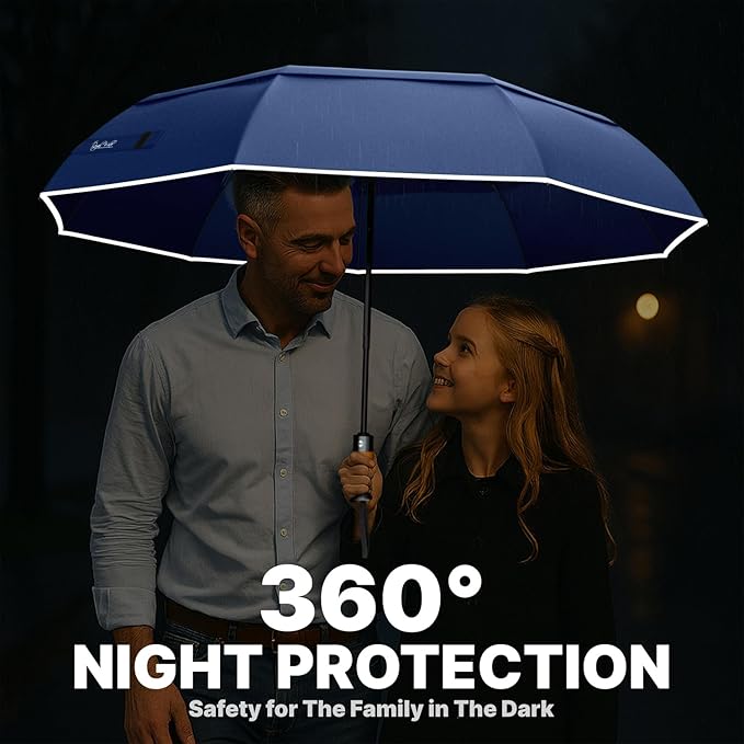 Royal Walk Windproof Folding Travel Umbrella Compact and Strong Luxurious Real - Image 6