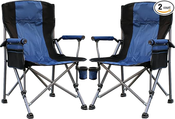 Camping Chair for Adults Heavy Duty Outdoor Patio Lawn Chairs Portable Support by SWALLOW+BRAND