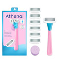Women's Razor Shave Kit, 1 Pool Party Razor Handle + 6 Blade Refills by ThePerfectShave