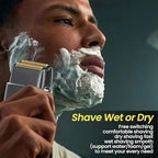 Electric Foil Shavers for Men, 3 Speed Electric Razor for Men, High Speed Dual Floating Blades, IPX7 Waterproof Wet & Dry, LED Display, USB Type C Charging, Foil Razor for Face/Beard/Head (Black)