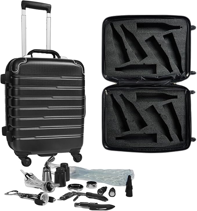 FlyWithWine® by VinGardeValise 12-Bottle Hard Shell Wine Suitcase by FlyWithWine