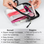 BORSALI Clear Travel Bags for Toiletries - Image 4