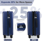 SHOWKOO Luggage Sets 3 Piece 100% PC Ultra Tough Hardside Expandable Suitcases - Image 6
