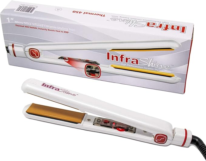 Redline Professional 1" Flat Iron, White Hair Straightener