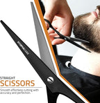 Utopia Care Hair Cutting and Hairdressing Scissors 6.5 Inch, Premium Stainless Steel shears with smooth Razor & Sharp Edge Blades, for Salons, Professional Barbers, Black