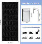 35Large Pockets Over The Door Shoe Organizer, Mesh Pockets Shoe Holder Rack - Image 2