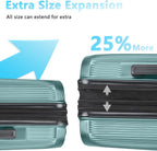 20 Inch Lightweight Expandable Carry On Luggage, PC Hardside Suitcase - Image 3