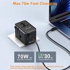 Universal Travel Adapter, VYLEE 70W International Plug Adapter - Image 3