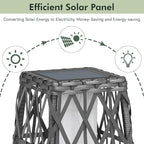 Grand patio Solar Outdoor Floor Lamp Wicker Lantern Decoration Light - Image 4