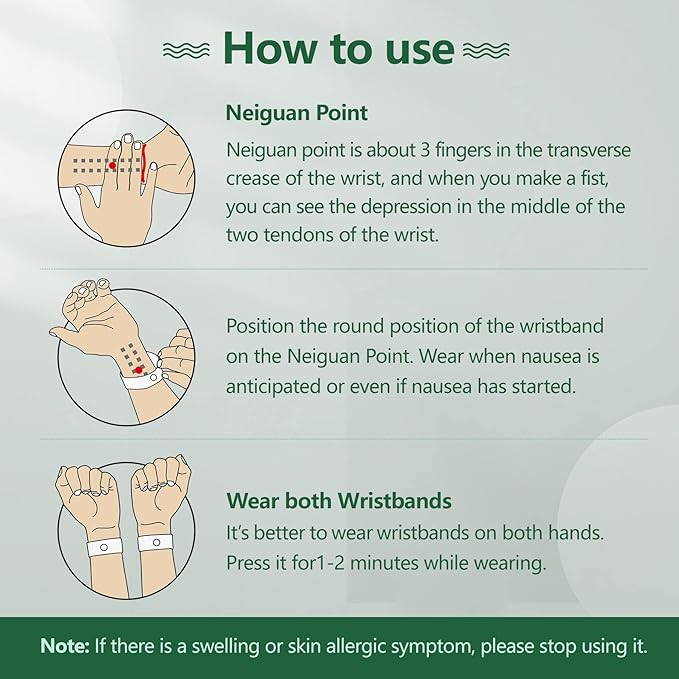 Motion Sickness Wristband, Anti-Nausea Acupressure Wrist Band - Image 7