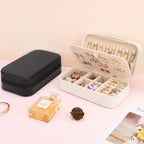 DesignSter Travel Jewelry Box, PU Leather Portable Jewelry Case, Small Jewelry - Image 6
