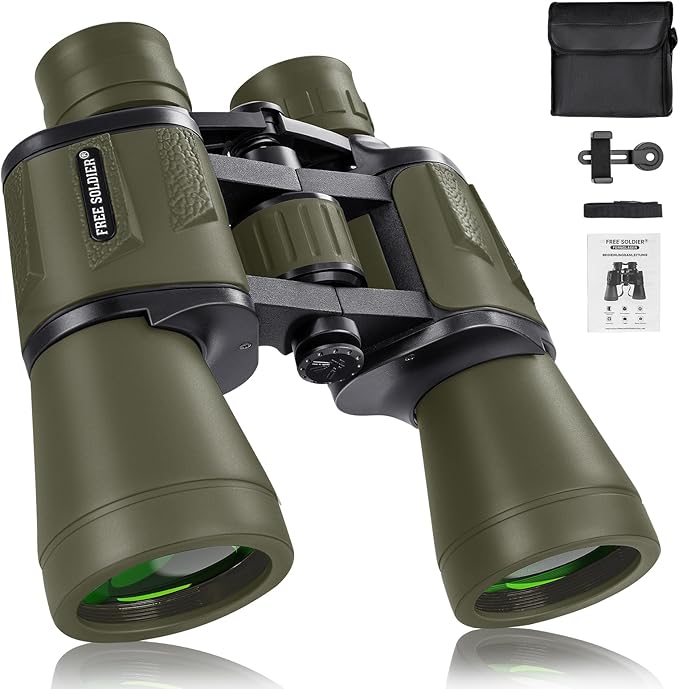 20x50 Hunting Binoculars for Adults High Powered - 28mm Large Eyepiece by FREESOLDIER