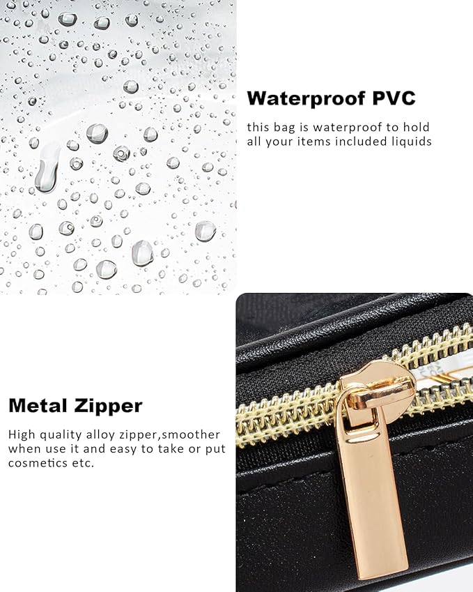 Clear Makeup Bag Small, TSA Approved Portable Toiletry Bag - Image 6