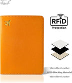 Passport Holder for Travel Essentials, RFID Blocking Passport Cover Case for - Image 3
