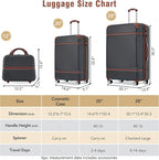 Merax Luggage Set 2 Piece Suitcase Set - Image 3