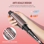 Thermal Brush, Heated Round Brush & Curling Iron with Ceramic Ionic Technology, Hair Tools for Volumizing & Styling, Travel-Friendly Hot Comb with Adjustable Temperature（Rose Gold 1.5 inch）
