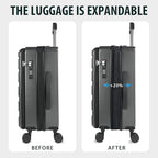 KROSER Carry On Luggage with Spinner Wheels & Built-in TSA Lock, Expandable Top - Image 5