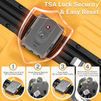 Krute Luggage 28 Inch Aluminum Frame Luggages TSA Lock No Zipper Checked - Image 2