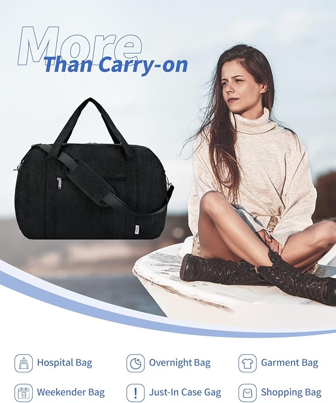Narwey Carry on Bag 22x14x9 Airlines Approved, Carry on Duffle Bag - Image 8