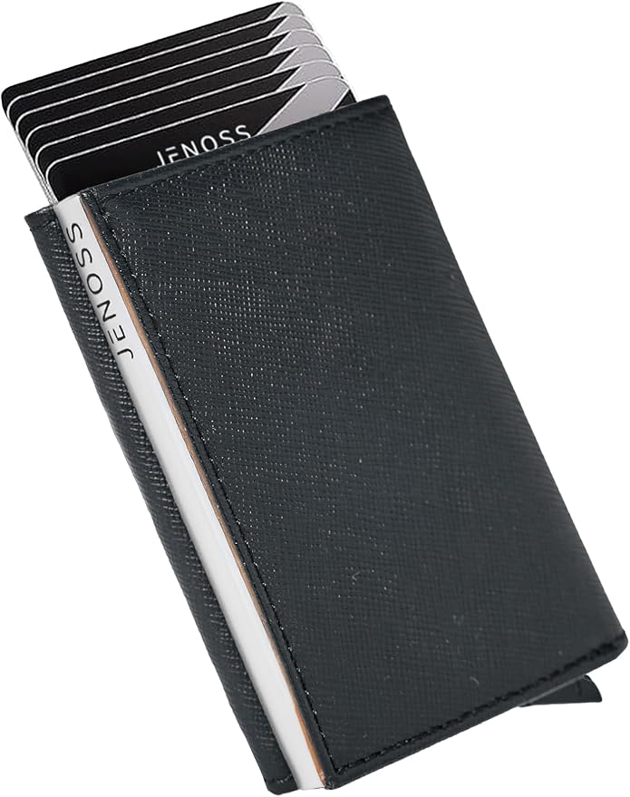 Jenoss Smart Wallet For Men: Full Grain Leather, Handcrafted, Slim RFID by Jenoss-FinestSmartWallet