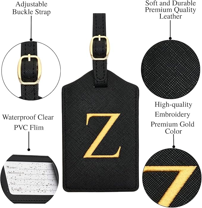 Luggage Tag PU Leather for Suitcase Baggage Handbag Travel Bag Label Suitcase - Image 3