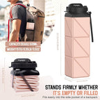 Collapsible Water Bottles 20.6oz Foldable Water Bottle BPA Free Reusable - Image 4