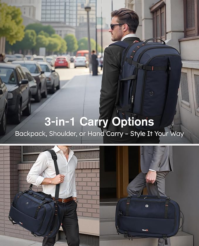 Tolaccea Travel Backpack with Garment Bag, Suit Carry On Backpack, TSA Flight - Image 3