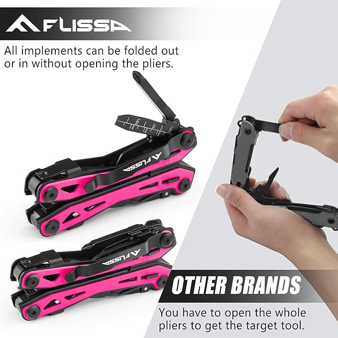FLISSA 16-in-1 Pink Multi Tool Pliers, Gift - Image 5