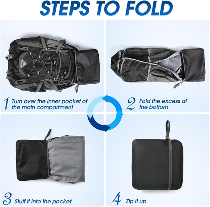 IGOLUMON Hiking Backpack 40L Packable Lightweight Camping Backpack Men Women - Image 8