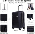 Eddie Bauer Glacier Carry-On 22" and Checked 30" Luggage | Hardside | Spinner - Image 2