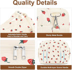 Corduroy Lunch Box Lunch Bag for Women Adults Men, Cute Strawberry Insulated - Image 6