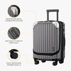 LEVEL8 Grace Carry on Luggage 22x14x9 Airline Approved, 20 Inch Hard Shell - Image 5