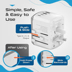 Ceptics Universal Travel Adapter 17.5W, 5 in 1 Universal Laptop Charger - Image 8