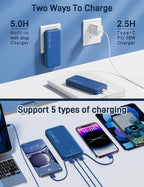 Portable Charger with Built in Cable and AC Wall Plug, USB C Power Bank - Image 5