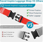 Travel Inspira Luggage Straps for Suitcases, Adjustable Suitcase Strap - Image 2