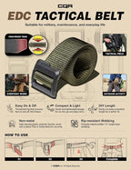 CQR Tactical Belt, Military Style Heavy Duty Belt, Webbing EDC Quick-Release - Image 4