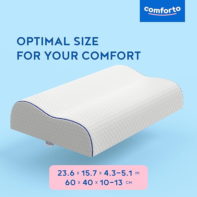 Memory Foam Pillow for Sleeping 23.6x15.7 - Image 2