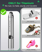 Titanium Emergency Whistle, Survival Safety Whistles - Image 2