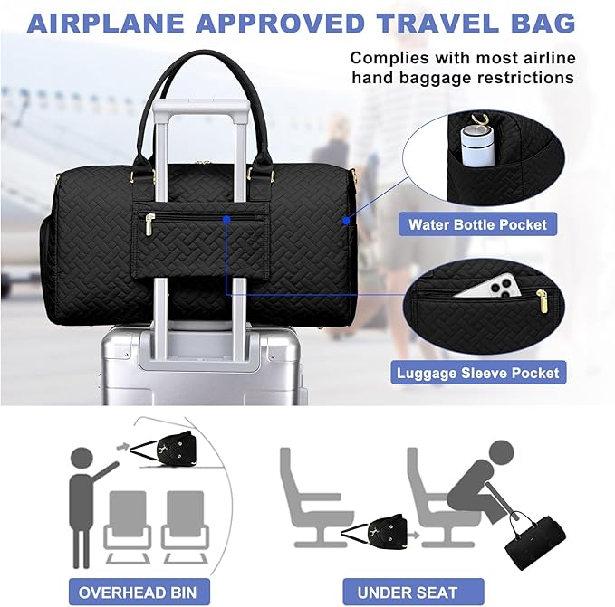 Women Duffle Weekender Travel Bag: Large Duffel Bags - Image 6