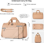 Hanke Foldable Underseat Carry On luggage Bag, Travel Tote Bag - Image 2